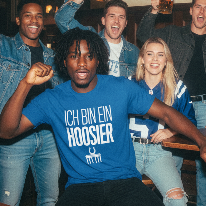 Ich bin ein Hoosier t-shirt, Berlin NFL game, Indianapolis Colts