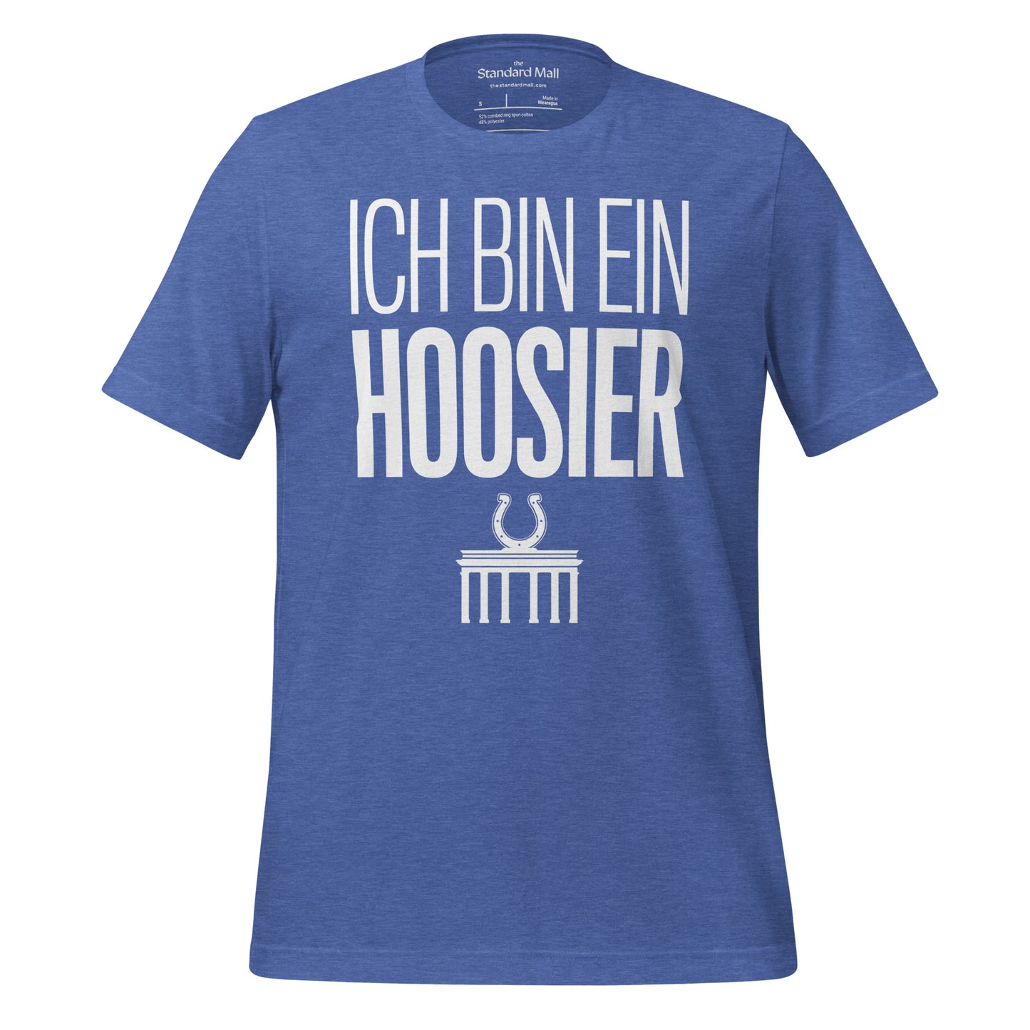 Ich bin ein Hoosier, folded t-shirt, Indianapolis Colts in Berlin, November 2025, NFL game Berlin Olympic Stadium